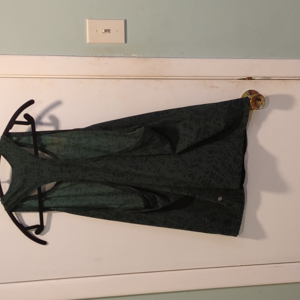 Athleta Forest Green Patterned Tank - image 3